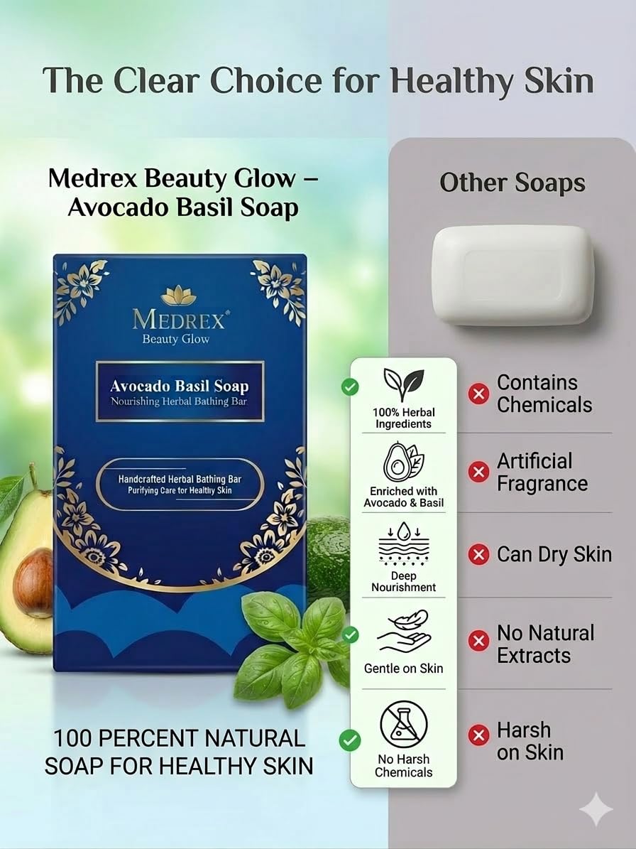 Medrex Beauty Glow Avocado Soap – Deep Moisturizing & Skin Nourishment