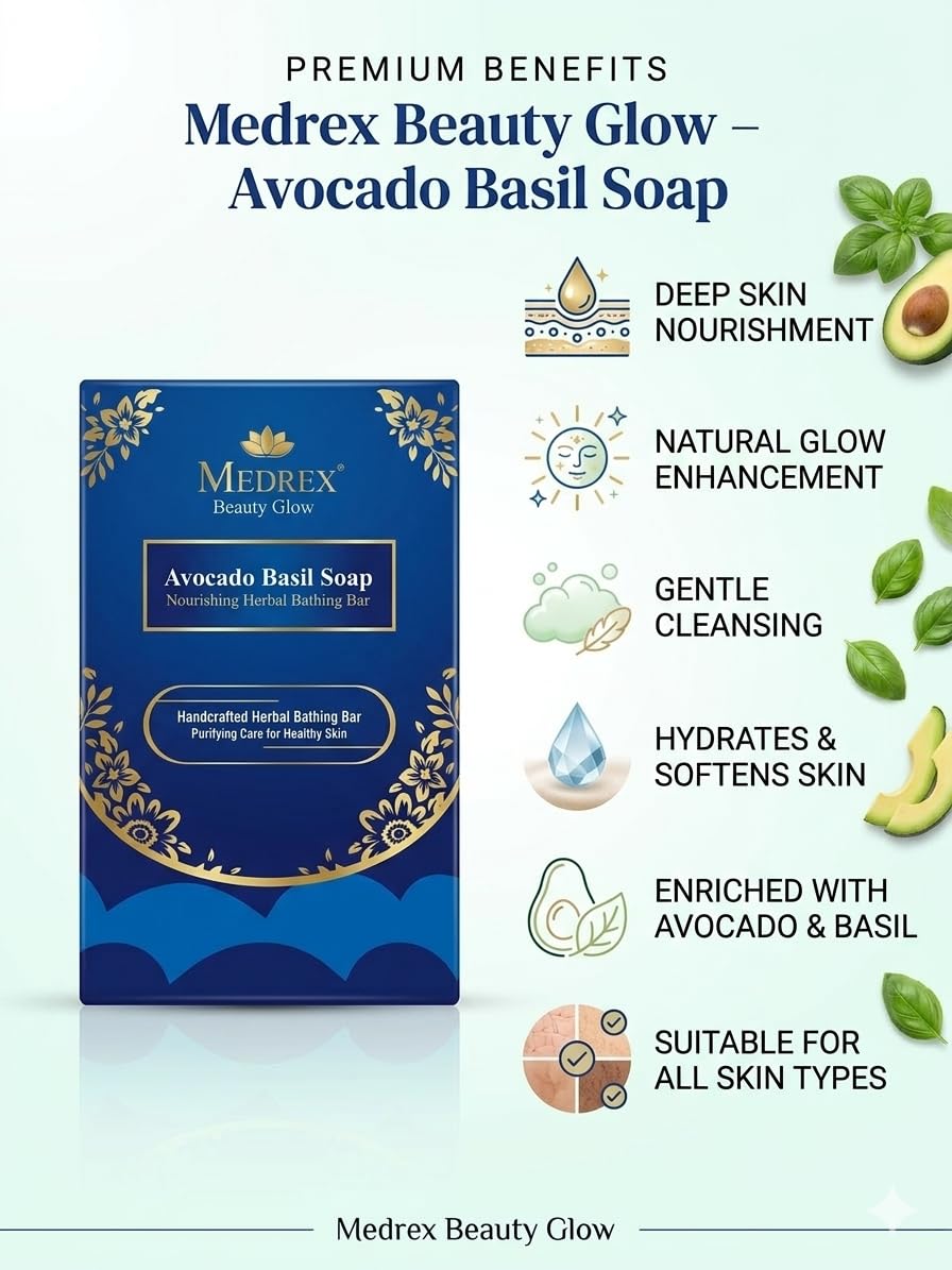Medrex Beauty Glow Avocado Soap – Deep Moisturizing & Skin Nourishment