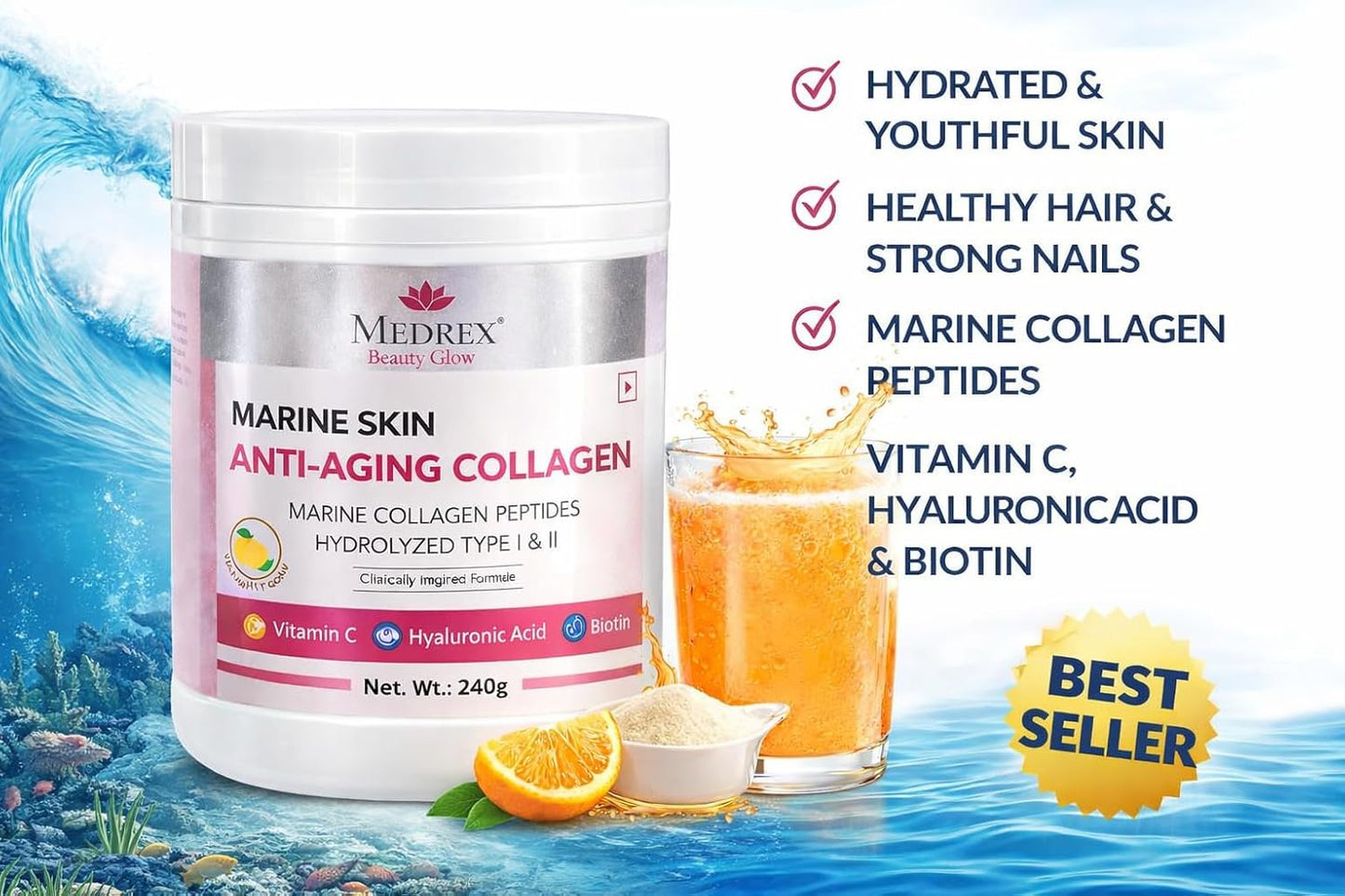 Medrex Marine Anti-Aging Collagen – Advanced Beauty & Wellness Formula