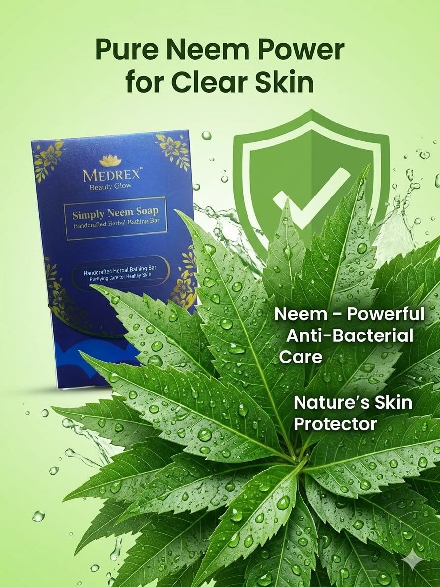 Medrex Beauty Glow Neem Herbal Soap – Acne Control & Skin Purifier