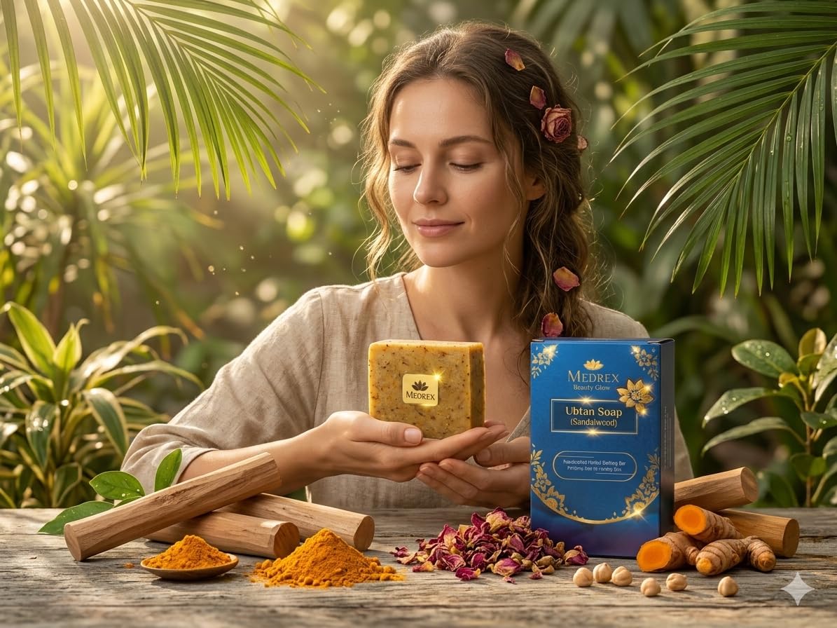 Medrex Beauty Glow Sandalwood Soap – Cooling & Skin Brightening