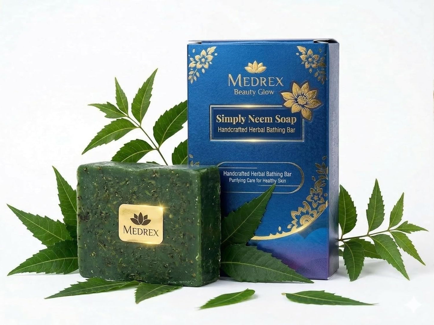 Medrex Beauty Glow Neem Herbal Soap – Acne Control & Skin Purifier
