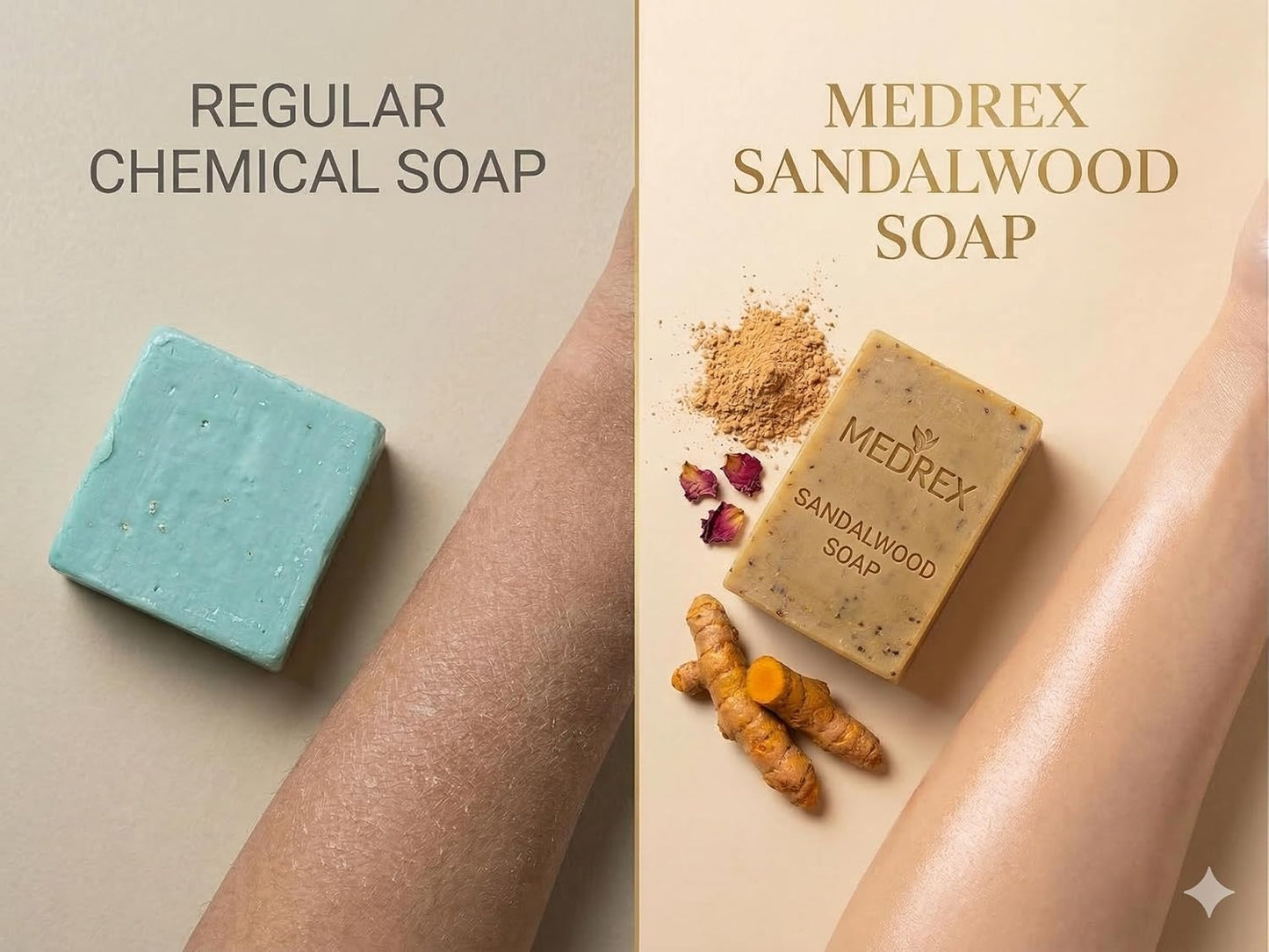 Medrex Beauty Glow Sandalwood Soap – Cooling & Skin Brightening