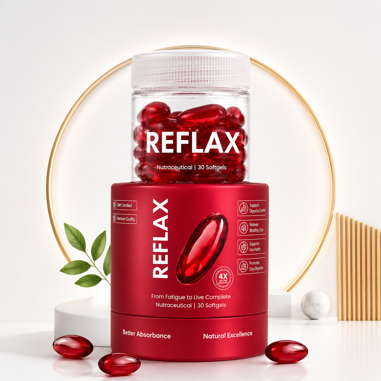 Medrex REFLAX™ Fish Oil  Omega 3-6-9 Capsules | DHA & EPA Formula | Heart, Brain, Eye & Joint Health